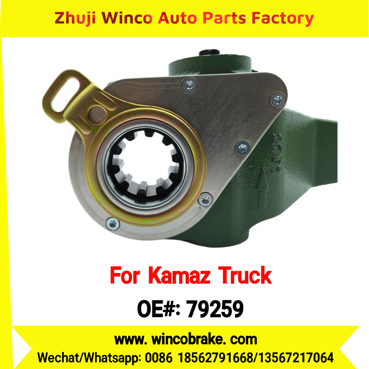 Winco OEM 79259 Automatic Slack Adjuster for LH 10 Teeth KAMAZ Truck 6520 to Replace HALDEX 79259 Russian Heavy Duty