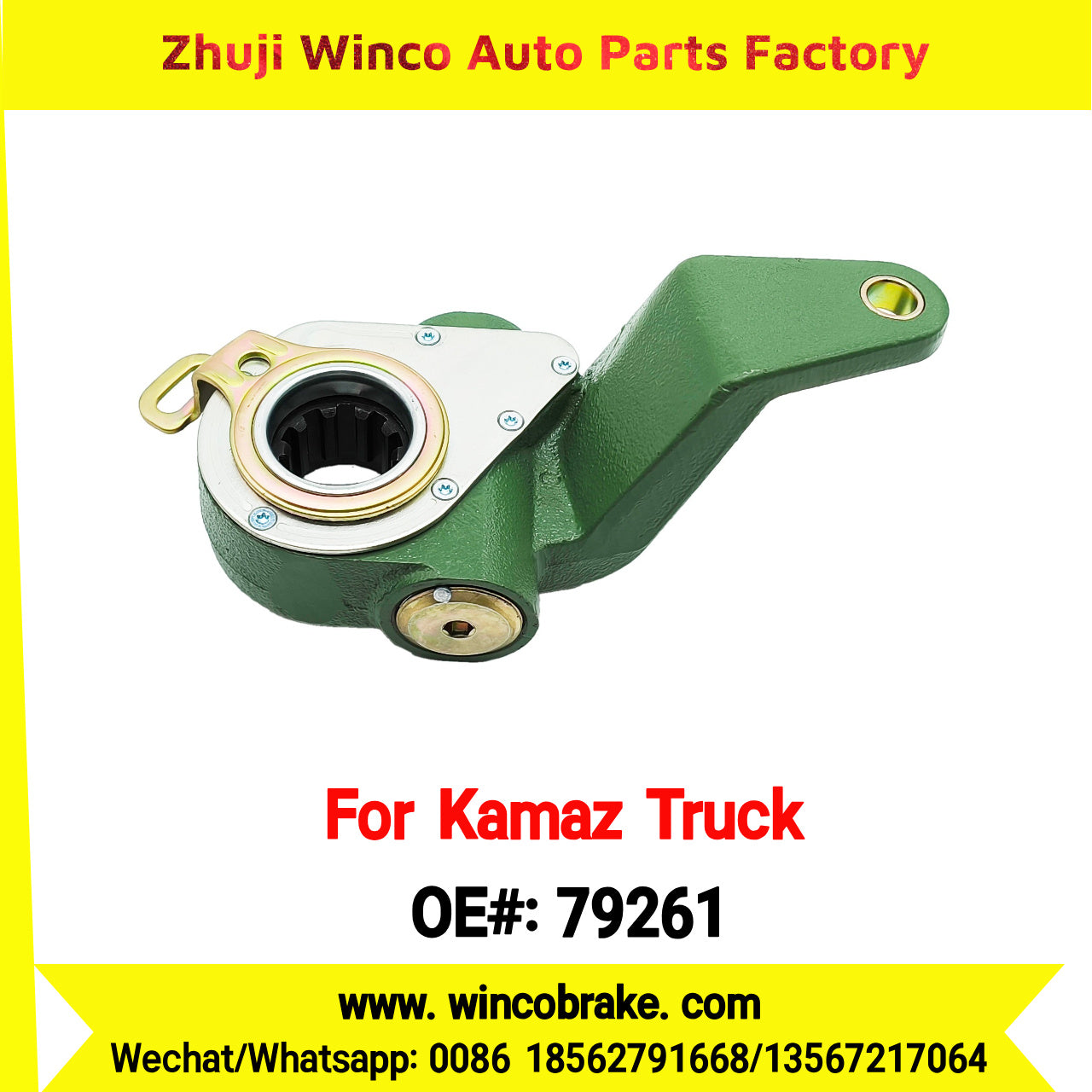Winco OEM 79261 Automatic Slack Adjuster for LH 10 Teeth KAMAZ Truck to Replace HALDEX 79261 Russian Heavy Duty