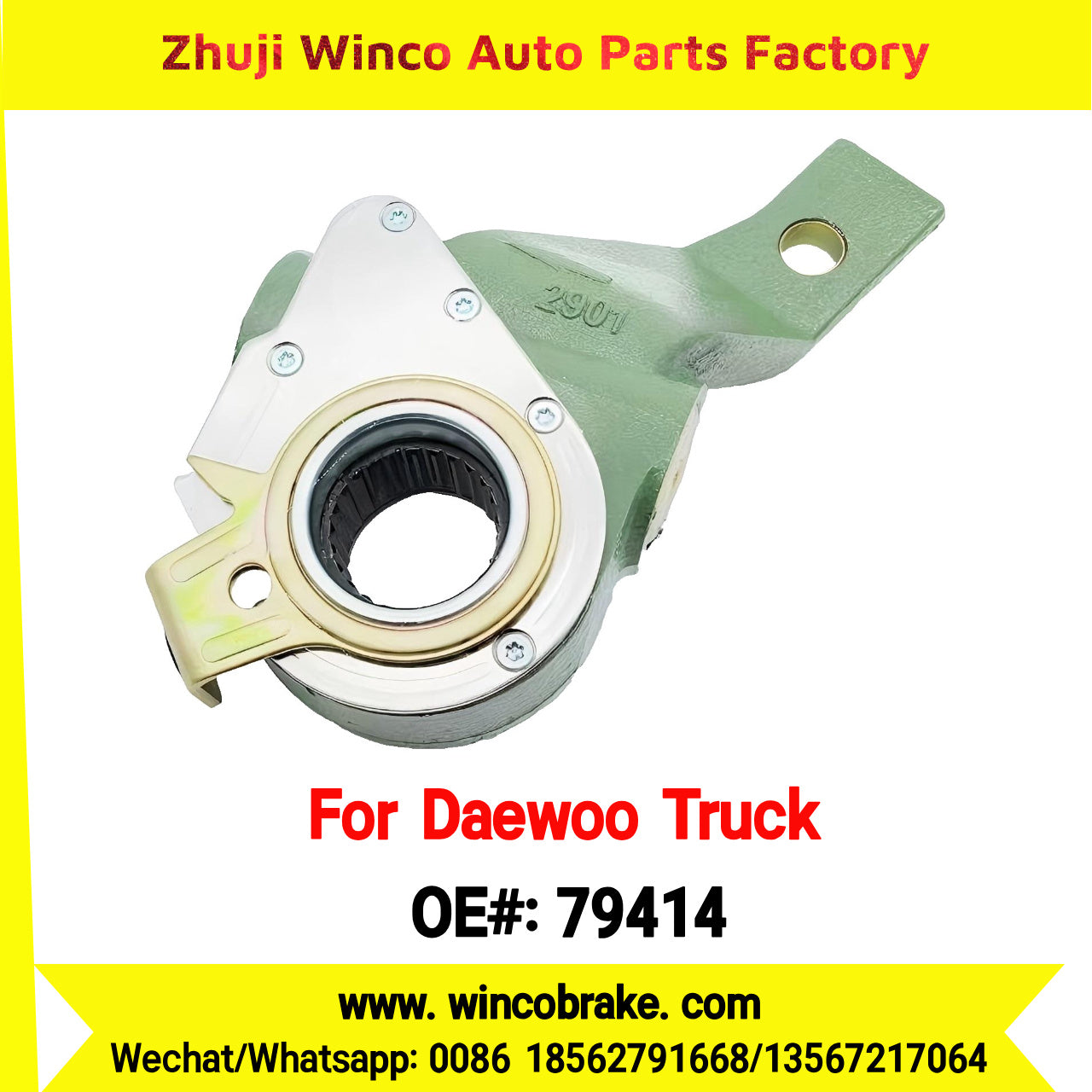 Winco OEM 79414 Automatic Slack Adjuster Suit to DAEWOO Trucks Parts LH 25 Teeth South Korea Southeast Asia Market To Replace Haldex 79414