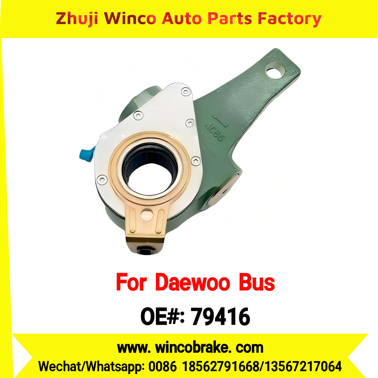 Winco OEM 79416 New Condition Automatic Slack Adjuster Fitted for Daewoo Bus Replacement of Haldex 79416