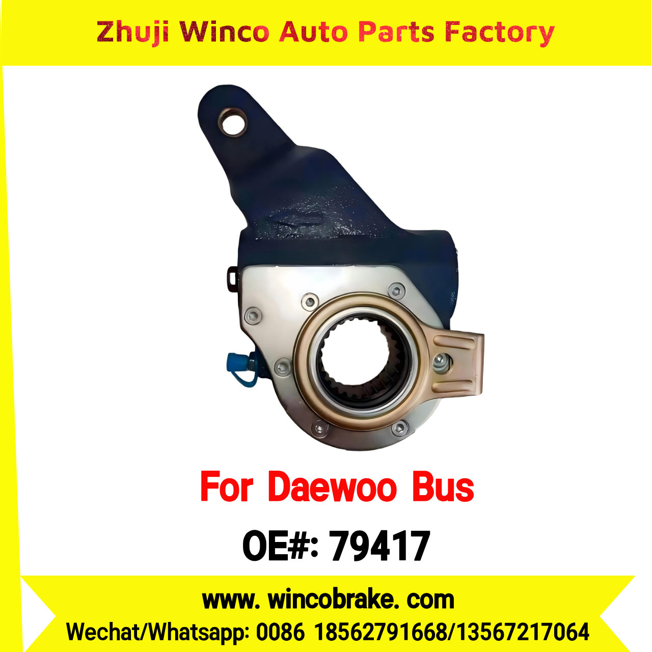Winco OEM 79417 Factory Supply Automatic Slack Adjuster to Fit Daewoo Bus Replaces Haldex 79417