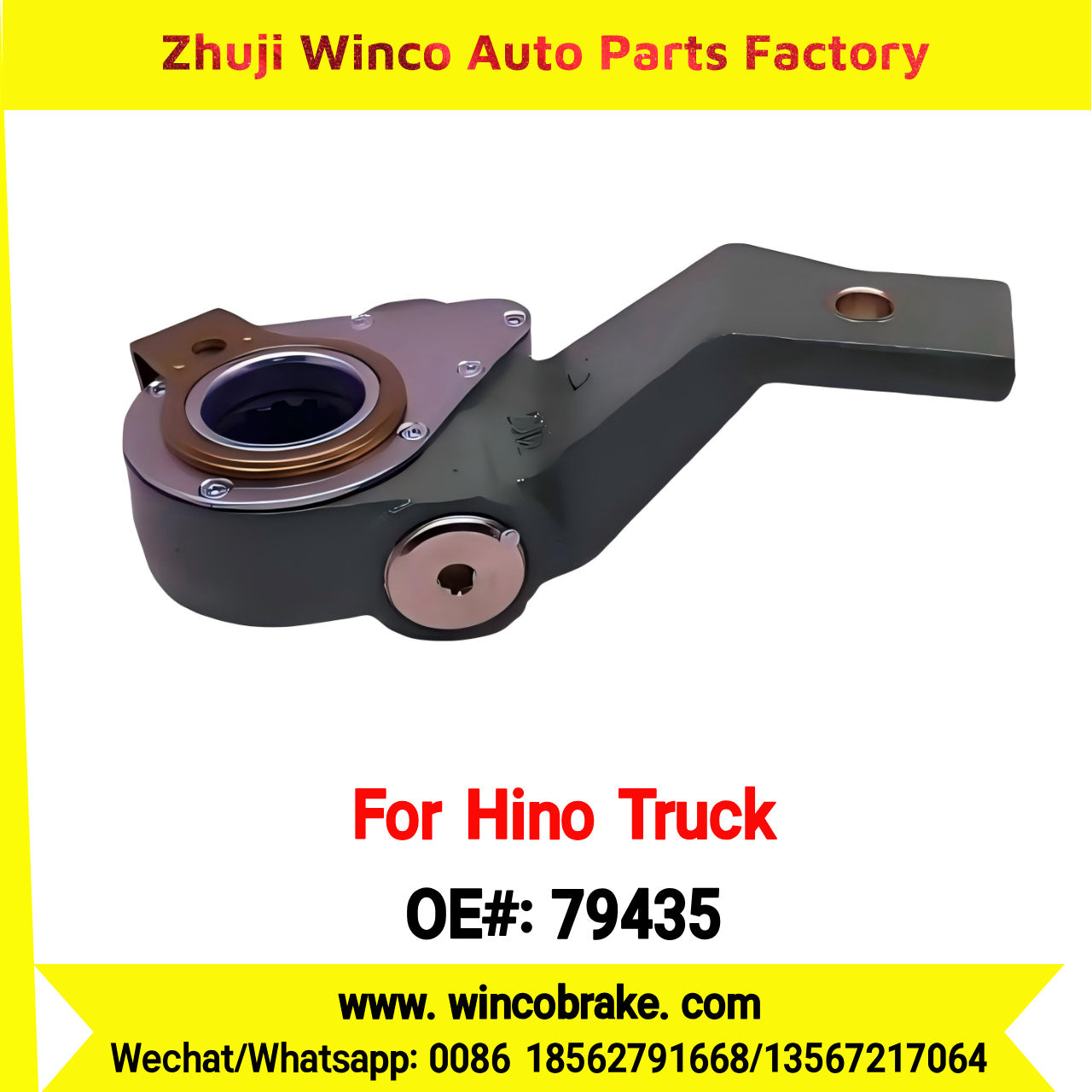 Winco OEM 79435 Automatic Slack Adjuster for Suit to Japanese Hino Truck 12 Teeth Spare Parts to Replace Haldex 79435