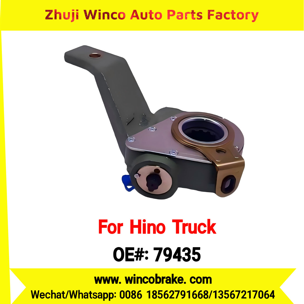 Winco OEM 79435 Automatic Slack Adjuster for Suit to Japanese Hino Truck 12 Teeth Spare Parts to Replace Haldex 79435