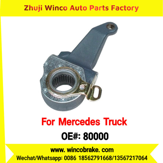 Winco OEM 80000 Brake Adjuster for Mercedes Benz Truck Automatic Slack Adjuster OEM 9454200238 Auto Parts Brake Adjusting Arm Haldex Type 1 Hole TO FIT MERCEDES Trucks LH 26 Teeth Replace Haldex 80000