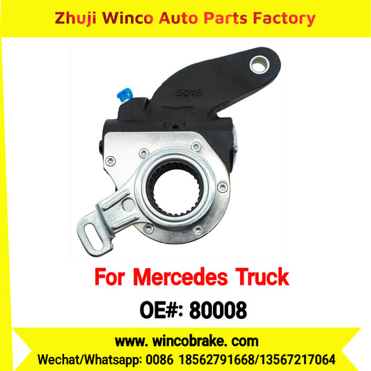 Winco OEM 80008 Brake Adjuster for Mercedes Benz Truck Automatic Slack Adjuster OEM 9454200038 Auto Parts Brake Adjusting Arm Haldex Type 1 Hole TO FIT MERCEDES Trucks LH 26 Teeth Replace Haldex 80008