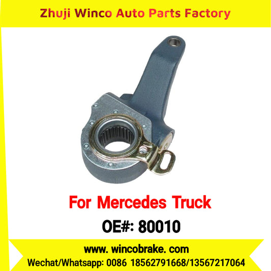 Winco OEM 80010 Brake Adjuster for Mercedes Benz Truck Automatic Slack Adjuster OEM 9454200838 Auto Parts Brake Adjusting Arm Haldex Type 1 Hole TO FIT MERCEDES Trucks LH 26 Teeth Replace Haldex 80010