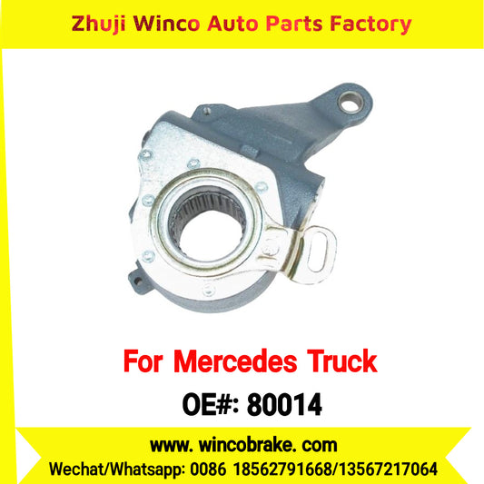 Winco OEM 80014 Brake Adjuster for Mercedes Benz Truck Automatic Slack Adjuster OEM 9454200438 Auto Parts Brake Adjusting Arm Haldex Type 1 Hole TO FIT MERCEDES Trucks RH 26 Teeth Replace Haldex 80014