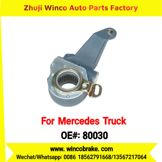 Winco OEM 80030 Brake Adjuster for Mercedes Benz Truck Automatic Slack Adjuster OEM 9454200938 Auto Parts Brake Adjusting Arm Haldex Type 1 Hole TO FIT MERCEDES Trucks LH 26 Teeth Replace Haldex 80030