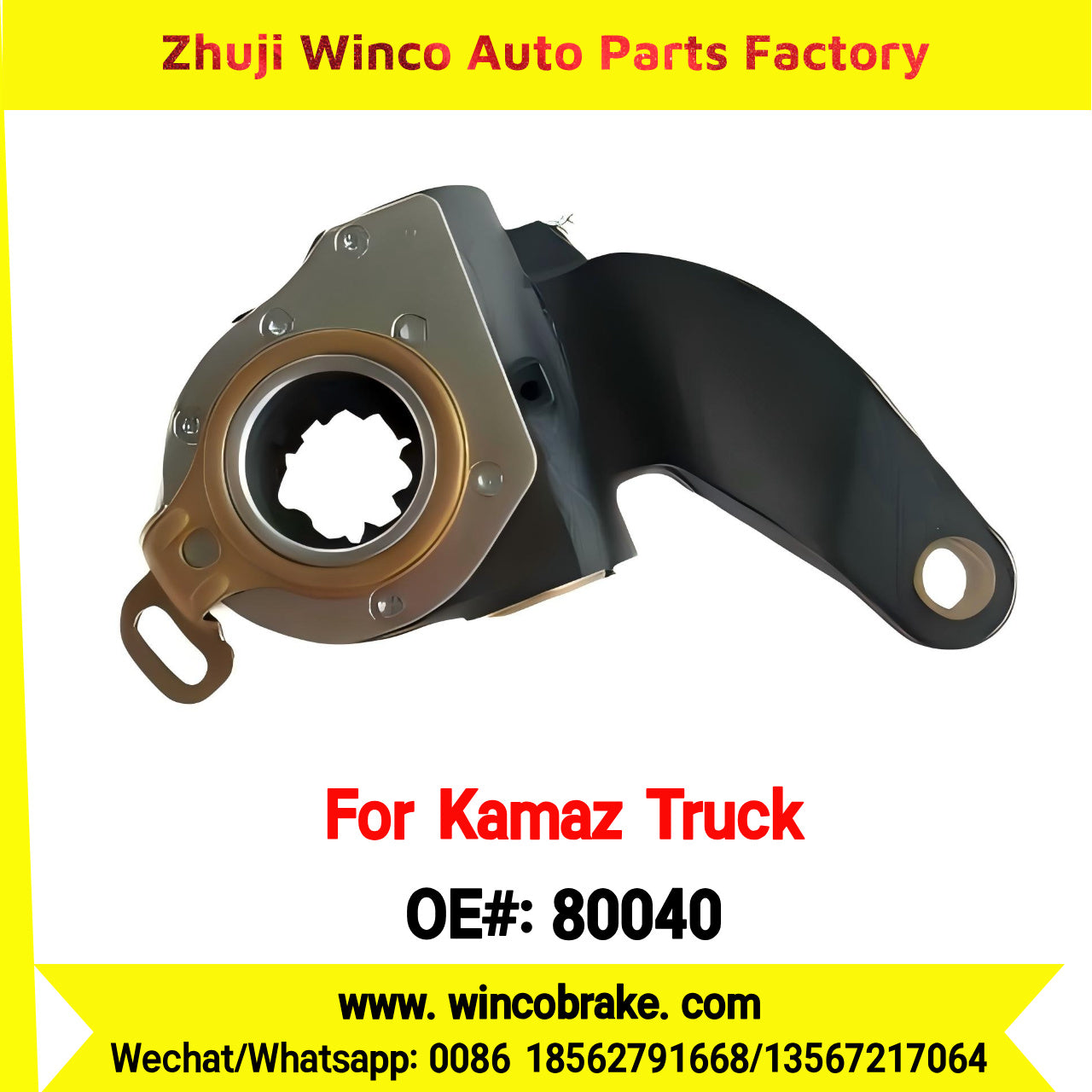 Winco OEM 80040 Supply Automatic Slack Adjuster to Fit KAMAZ-43114/43118 Trucks Replaces Haldex 80040
