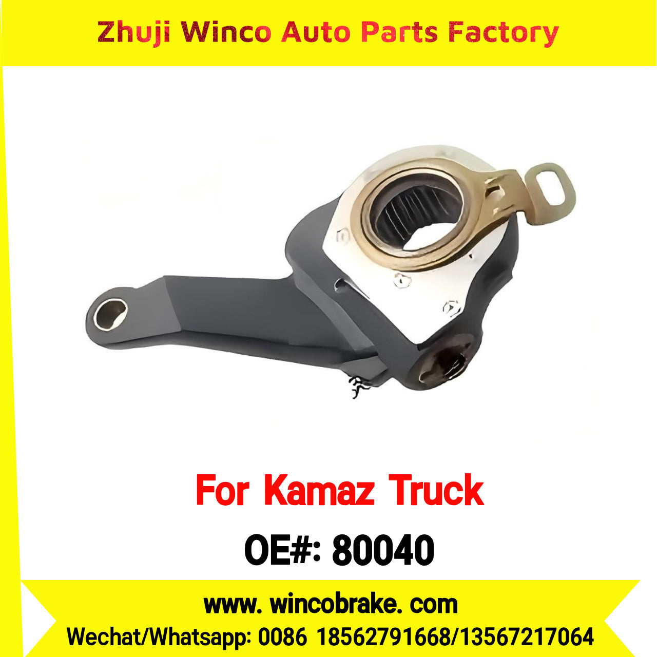 Winco OEM 80040 Supply Automatic Slack Adjuster to Fit KAMAZ-43114/43118 Trucks Replaces Haldex 80040