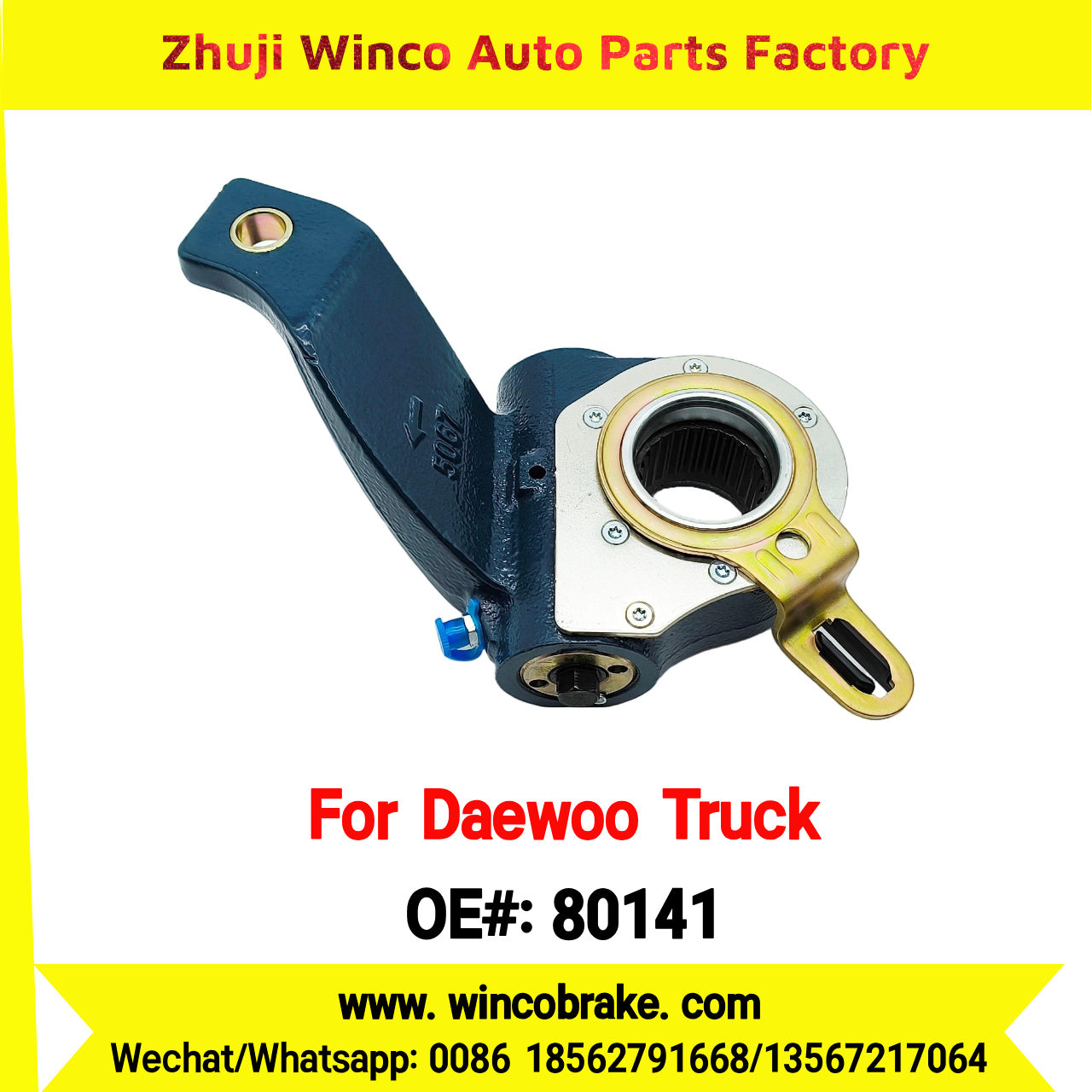 Winco OEM 80141 Automatic Slack Adjuster Suit to Daewoo Truck Parts South Korea Southeast Asia Market Replace OEM 582508C800