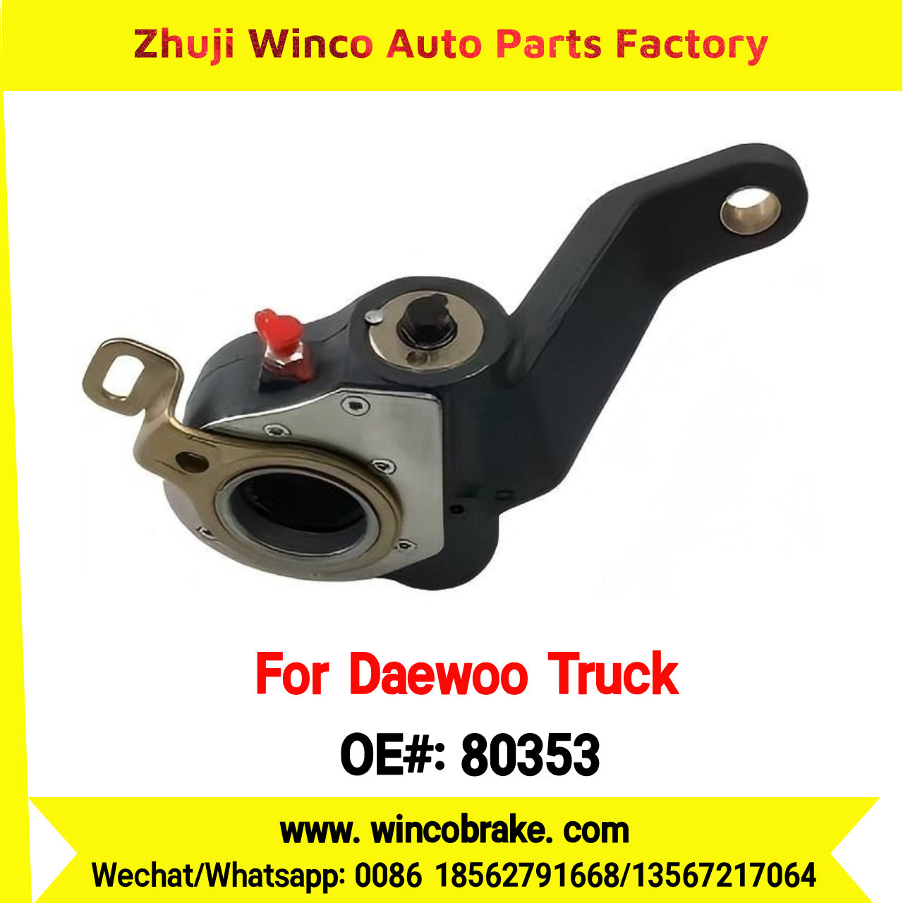 Winco OEM 80353 Automatic Slack Adjuster Suit to DAEWOO Trucks Parts LH 25 Teeth South Korea Southeast Asia Market To Replace Haldex 80353
