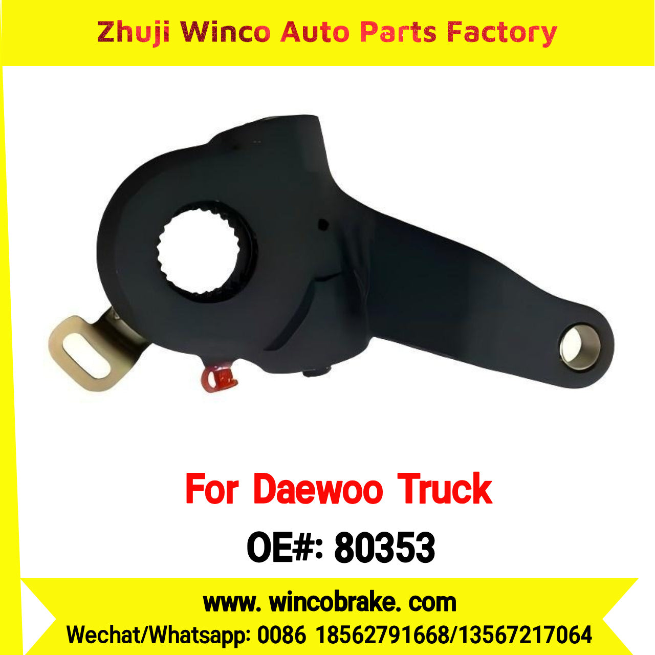 Winco OEM 80353 Automatic Slack Adjuster Suit to DAEWOO Trucks Parts LH 25 Teeth South Korea Southeast Asia Market To Replace Haldex 80353