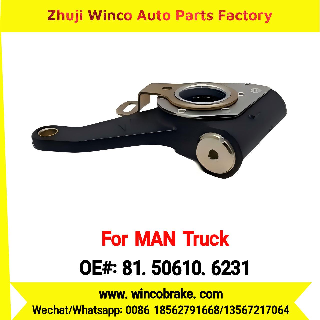 Winco OEM 81.50610.6231 Automatic Slack Adjuster Fit Shacman and Man Truck Spare Parts Front 26 Teeth