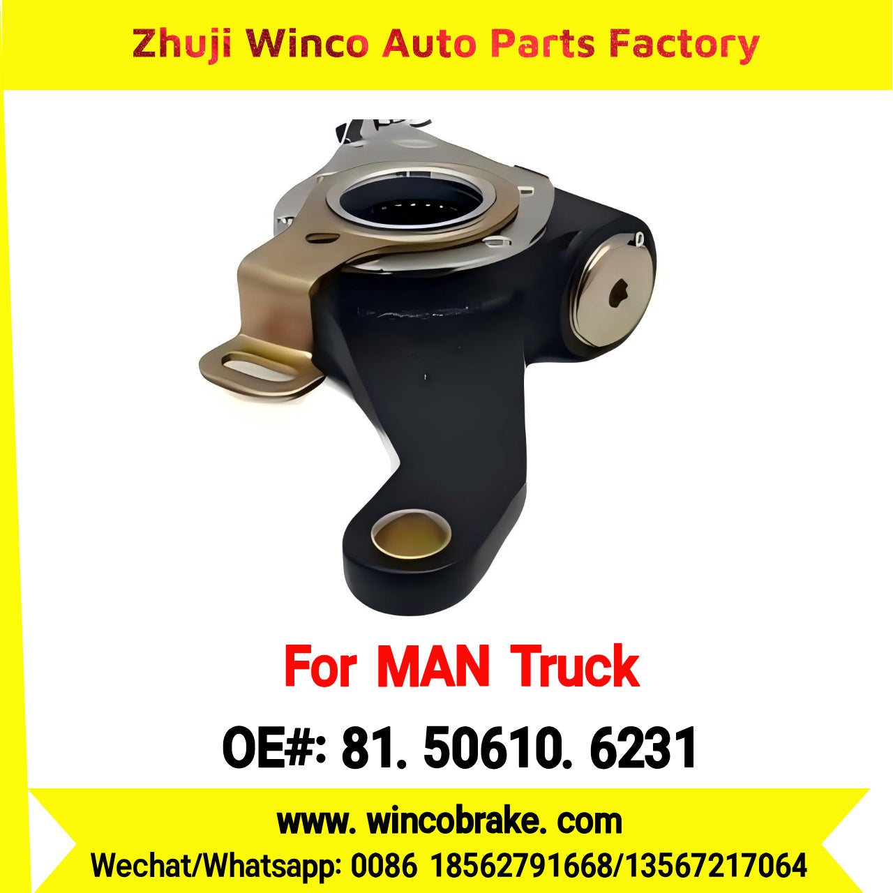 Winco OEM 81.50610.6231 Automatic Slack Adjuster Fit Shacman and Man Truck Spare Parts Front 26 Teeth