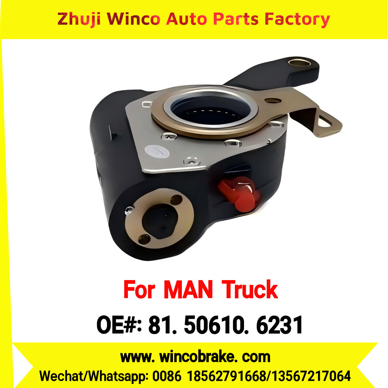 Winco OEM 81.50610.6231 Automatic Slack Adjuster Fit Shacman and Man Truck Spare Parts Front 26 Teeth