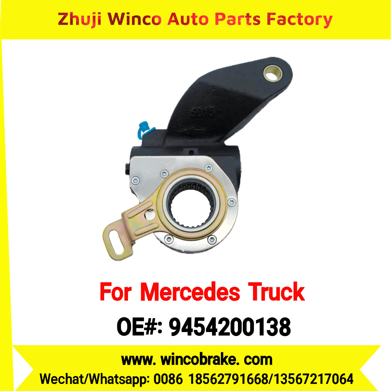 Winco OEM 9454200138 Mercedes Benz Slack Adjuster Slack Auto Brake Adjustment Arm for Benz TO FIT MERCEDES TRUCKS REPLACES HALDEX 80008