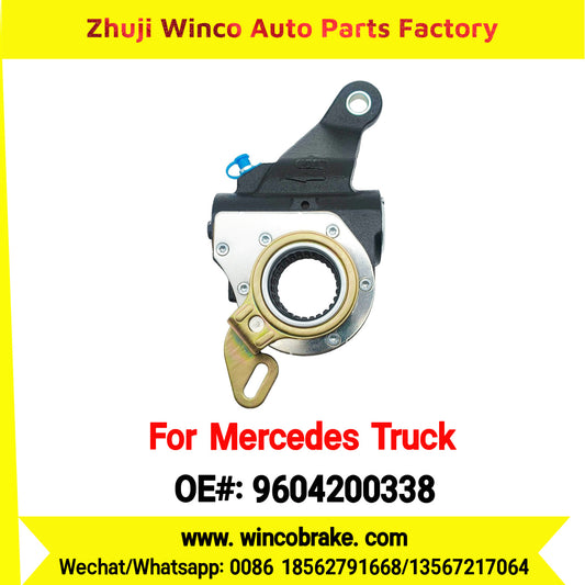 Winco OEM 9604200338 Brake Adjuster for Mercedes Benz Truck Automatic Slack Adjuster Auto Parts Brake Adjusting Arm Haldex Type 1 Hole TO FIT MERCEDES Trucks 26 Teeth Replace Haldex 80651
