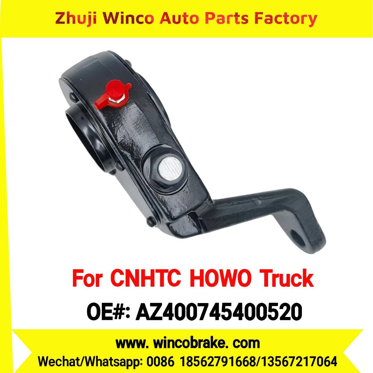 Winco OEM AZ400745400520 Manual Slack Adjuster for Auto Adjusting Arm for CNHTC HOWO Truck Spare Parts 26 Teeth