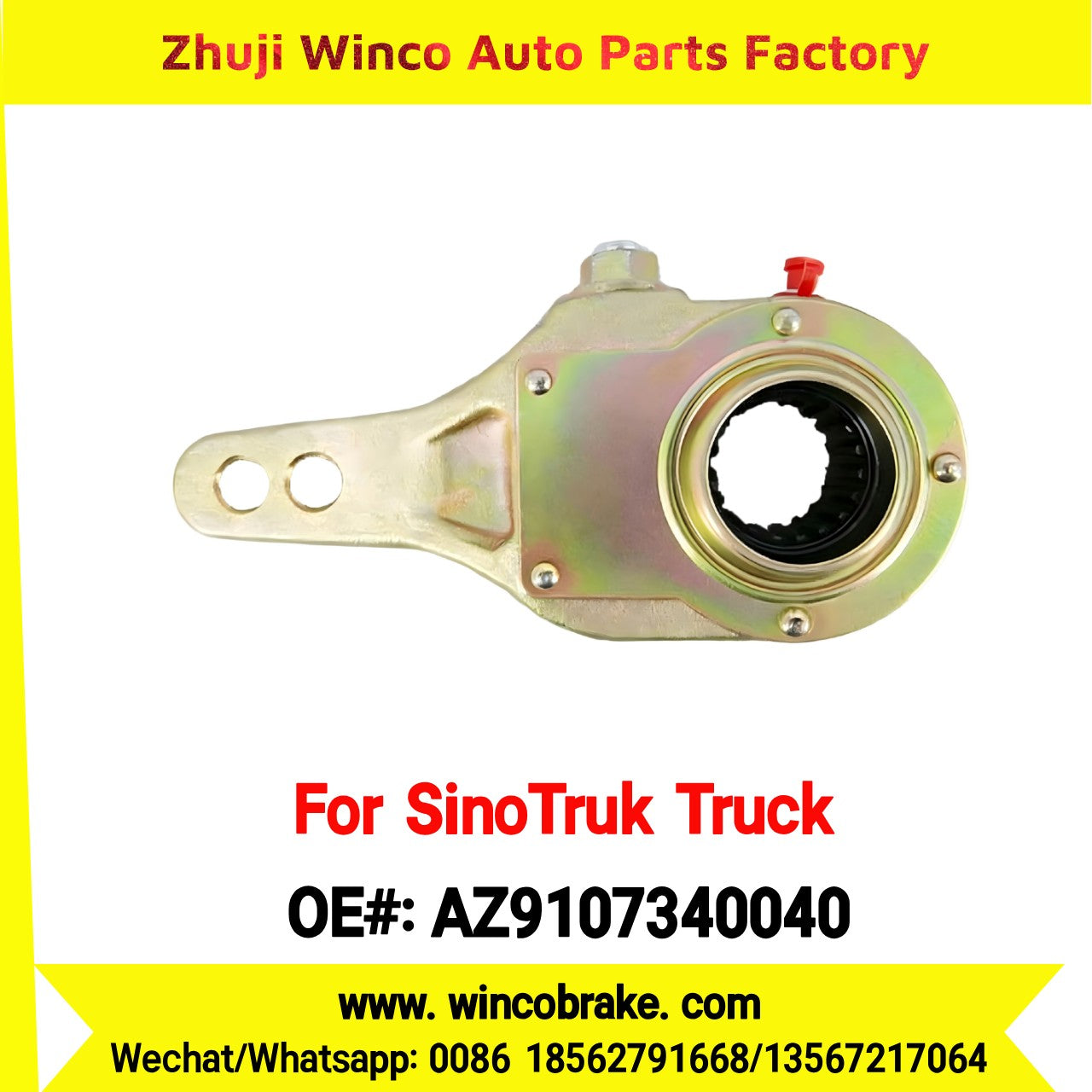 Winco OEM AZ9107340040 Manual Slack Adjuster for Suit to China Sinotruk Truck Man Hohan Truck 19 Teeth SPARE PARTS