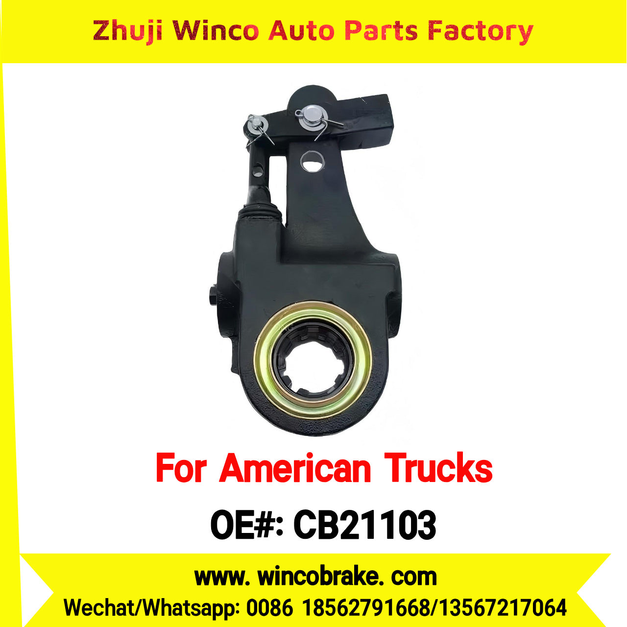 Winco OEM CB21103 Automatic Slack Adjuster 10 Spline 5-6" for Truck Brake Systems Replaces CB21103