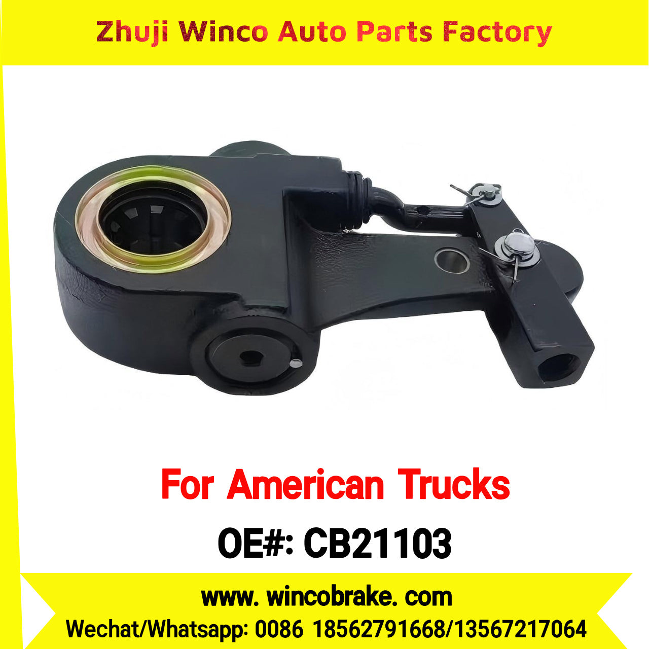 Winco OEM CB21103 Automatic Slack Adjuster 10 Spline 5-6" for Truck Brake Systems Replaces CB21103