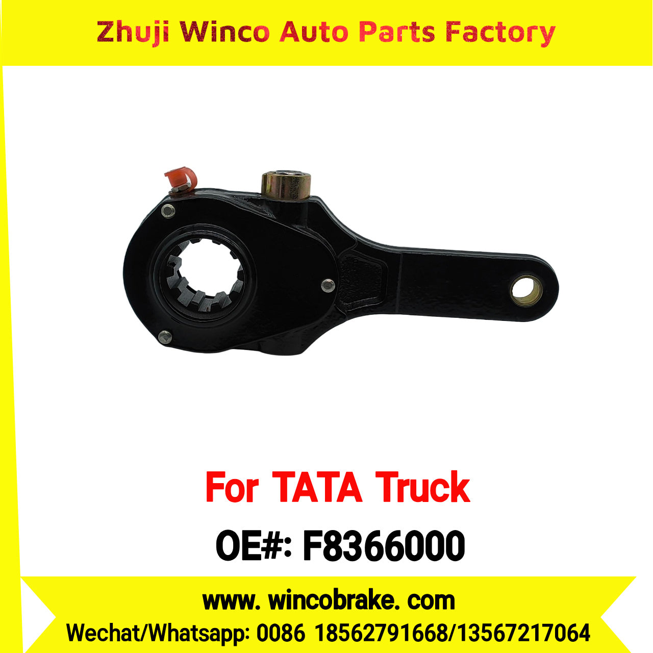 Winco OEM F8366000 Truck Parts Front Manual Slack Adjuster for India Series TATA Trucks New Condition Brake Assembly