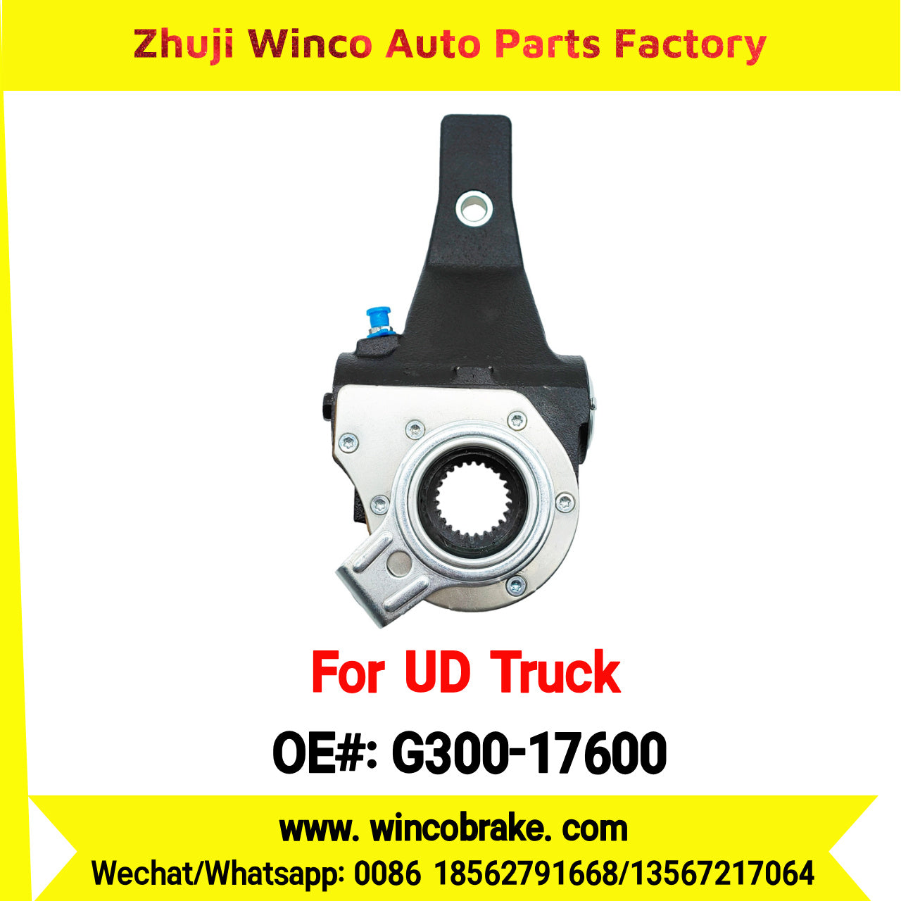 Winco OEM G300-17600 Automatic Slack Adjuster for Suit to UD Truck to Southeast Asia Market 1 Hole 24 Teeth