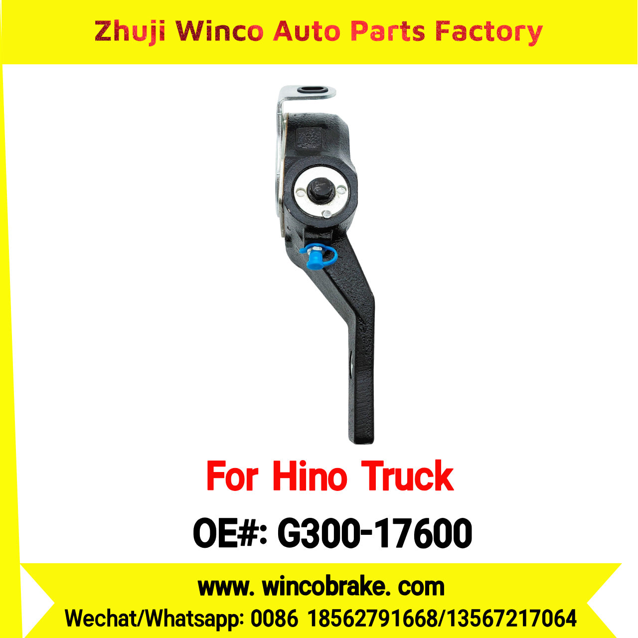 Winco OEM G300-17600 Automatic Slack Adjuster Suit to Japanese HINO Truck 1 Hole 24 Teeth Spare Parts To Replace Haldex Slack Adjuster