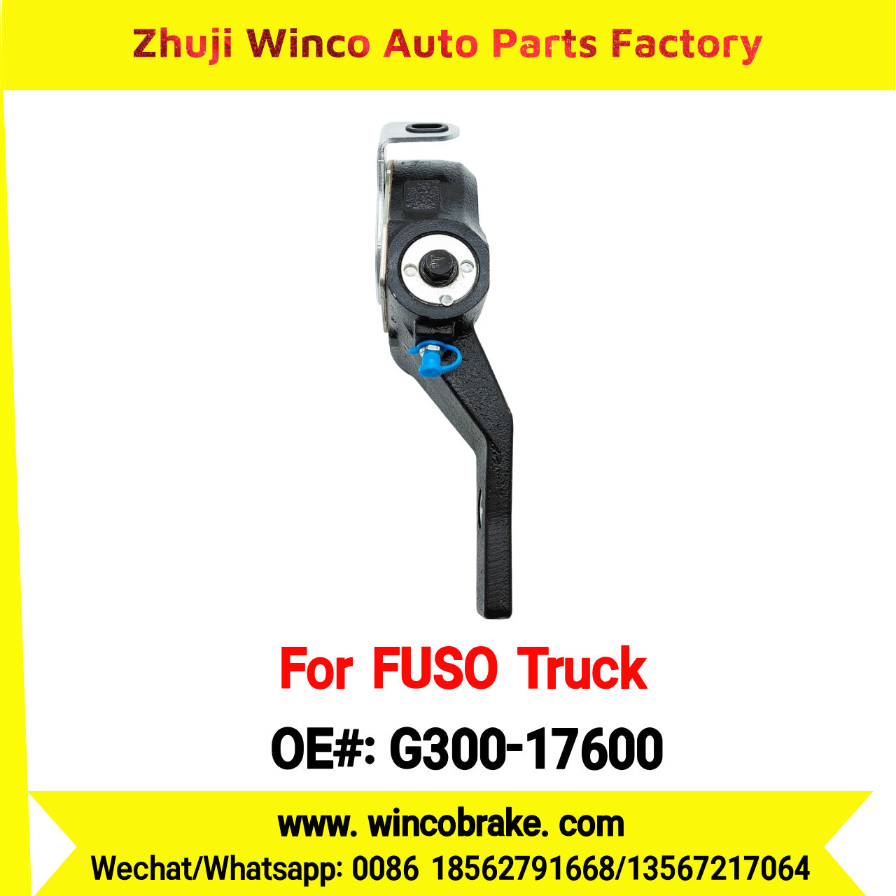 Winco OEM G300-17600 Automatic Slack Adjuster for Suit to FUSO Truck to Southeast Asia Market 1 Hole 24 Teeth