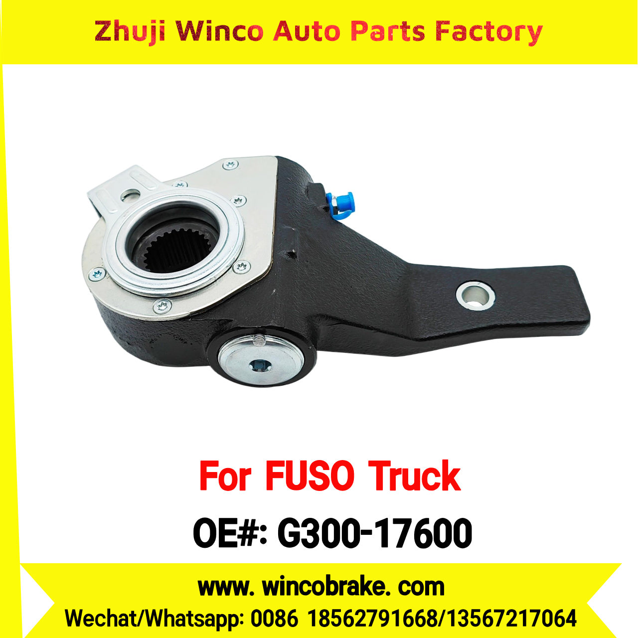 Winco OEM G300-17600 Automatic Slack Adjuster for Suit to FUSO Truck to Southeast Asia Market 1 Hole 24 Teeth