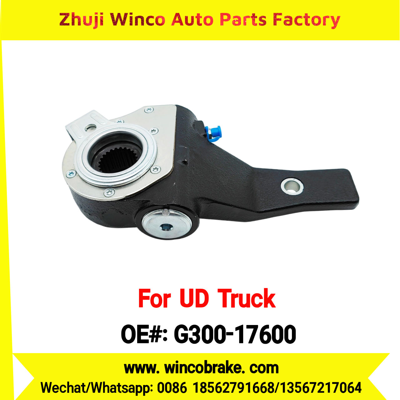 Winco OEM G300-17600 Automatic Slack Adjuster for Suit to UD Truck to Southeast Asia Market 1 Hole 24 Teeth