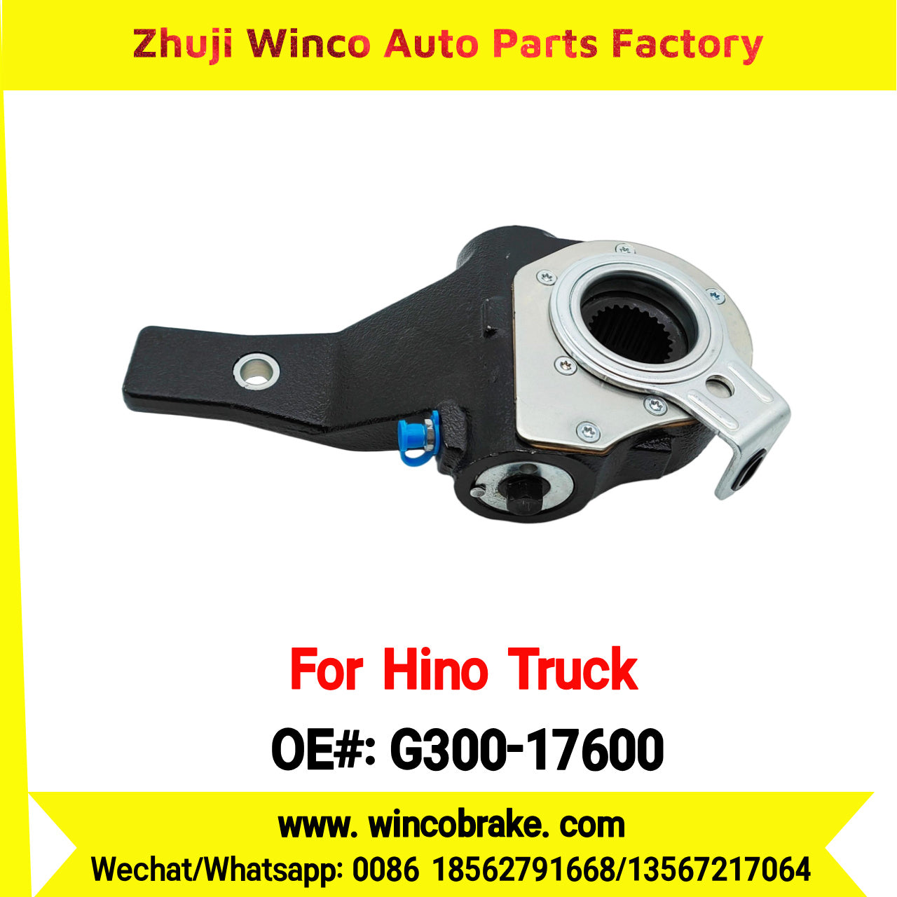 Winco OEM G300-17600 Automatic Slack Adjuster Suit to Japanese HINO Truck 1 Hole 24 Teeth Spare Parts To Replace Haldex Slack Adjuster