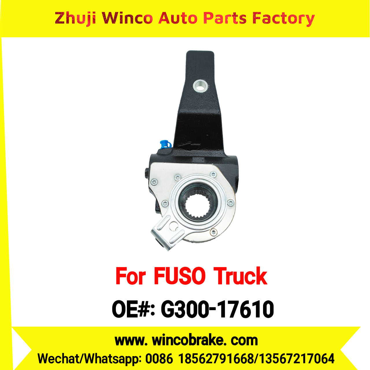 Winco OEM G300-17610 Automatic Slack Adjuster for Suit to FUSO Truck to Southeast Asia Market 1 Hole 24 Teeth