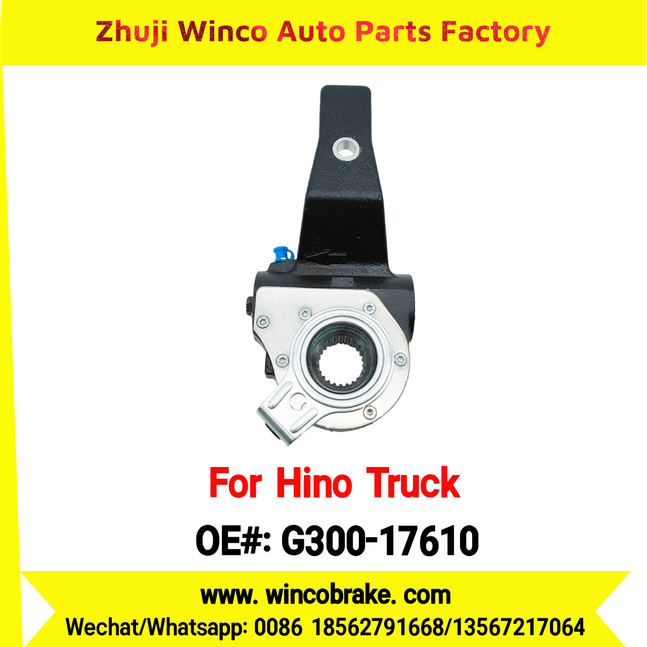 Winco OEM G300-17610 Automatic Slack Adjuster Suit to Japanese HINO Truck 1 Hole 24 Teeth Spare Parts To Replace Haldex Slack Adjuster