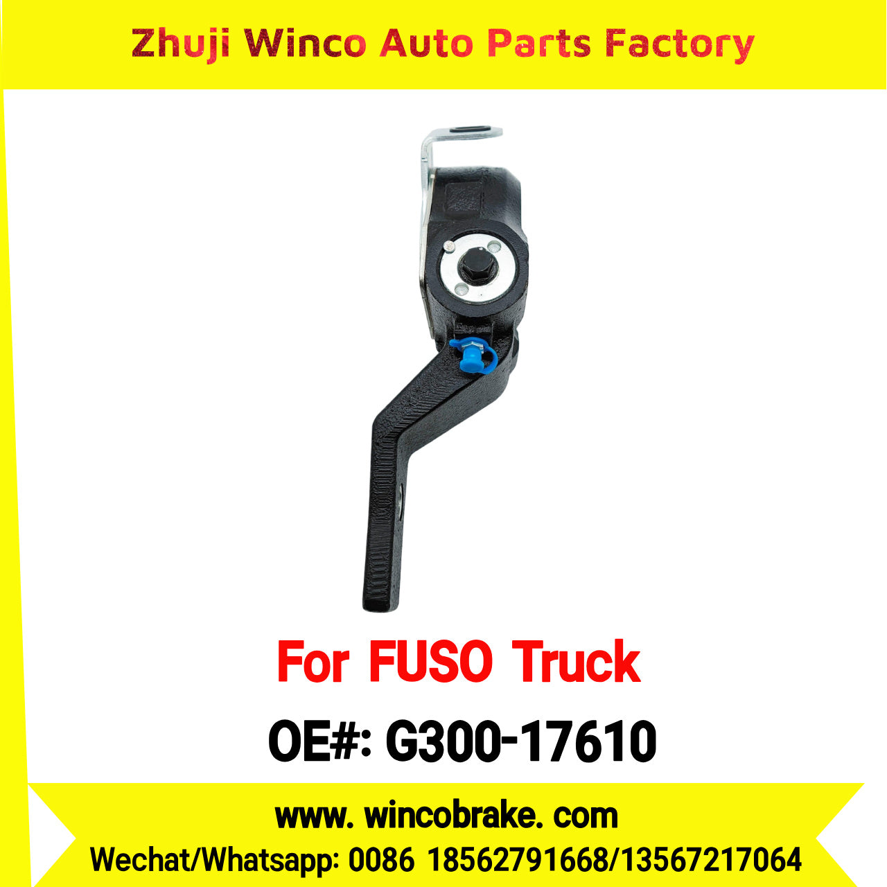 Winco OEM G300-17610 Automatic Slack Adjuster for Suit to FUSO Truck to Southeast Asia Market 1 Hole 24 Teeth