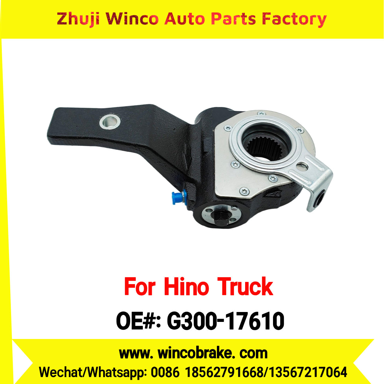Winco OEM G300-17610 Automatic Slack Adjuster Suit to Japanese HINO Truck 1 Hole 24 Teeth Spare Parts To Replace Haldex Slack Adjuster