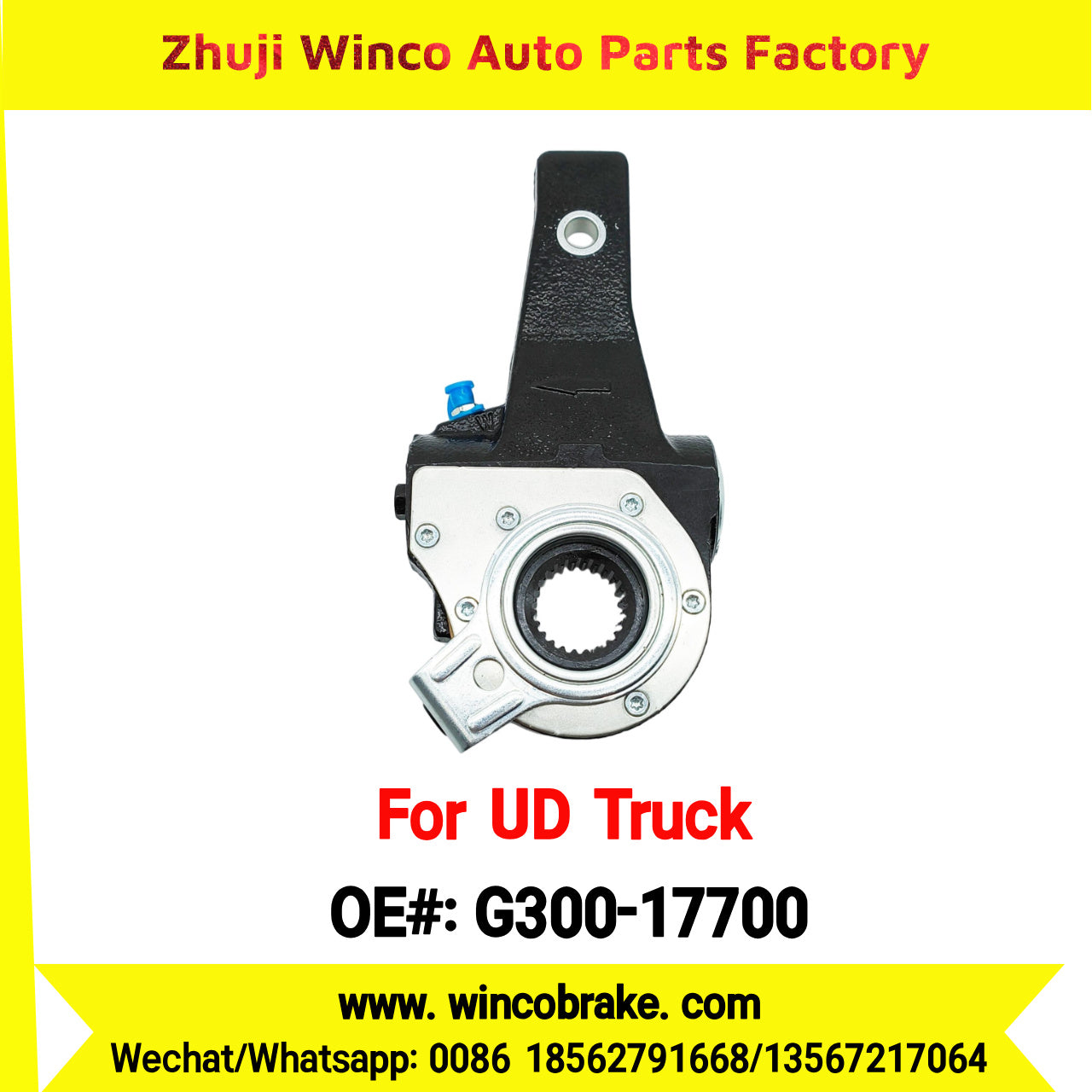 Winco OEM G300-17700 Automatic Slack Adjuster for Suit to UD Truck to Southeast Asia Market 1 Hole 24 Teeth