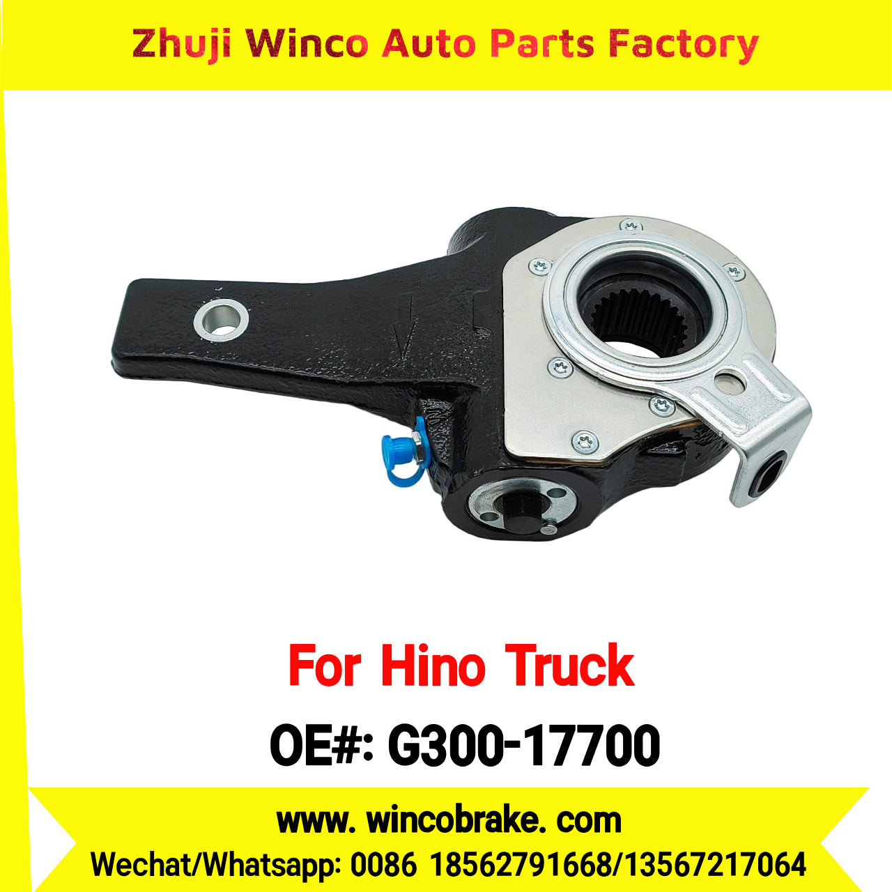 Winco OEM G300-17700 Automatic Slack Adjuster Suit to Japanese HINO Truck 1 Hole 24 Teeth Spare Parts To Replace Haldex Slack Adjuster