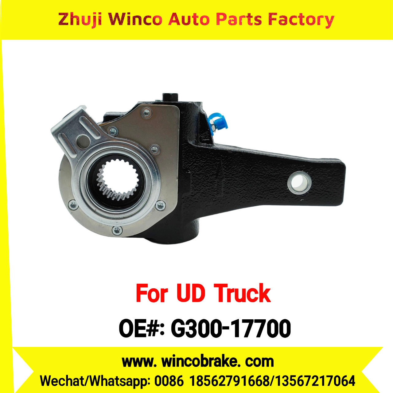Winco OEM G300-17700 Automatic Slack Adjuster for Suit to UD Truck to Southeast Asia Market 1 Hole 24 Teeth