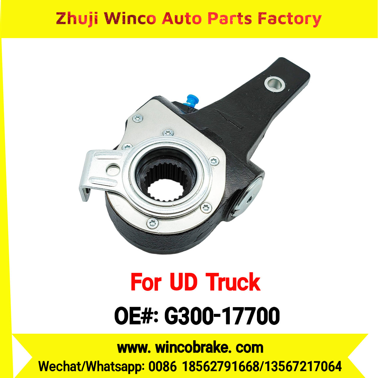 Winco OEM G300-17700 Automatic Slack Adjuster for Suit to UD Truck to Southeast Asia Market 1 Hole 24 Teeth