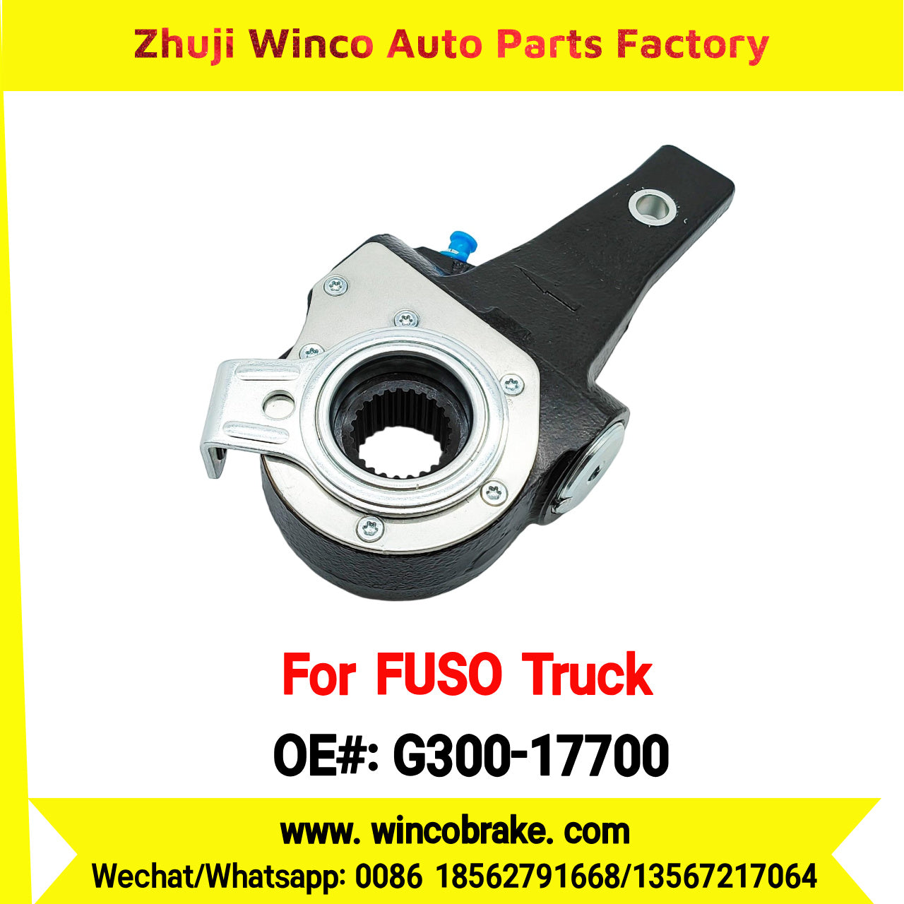 Winco OEM G300-17700 Automatic Slack Adjuster for Suit to FUSO Truck to Southeast Asia Market 1 Hole 24 Teeth