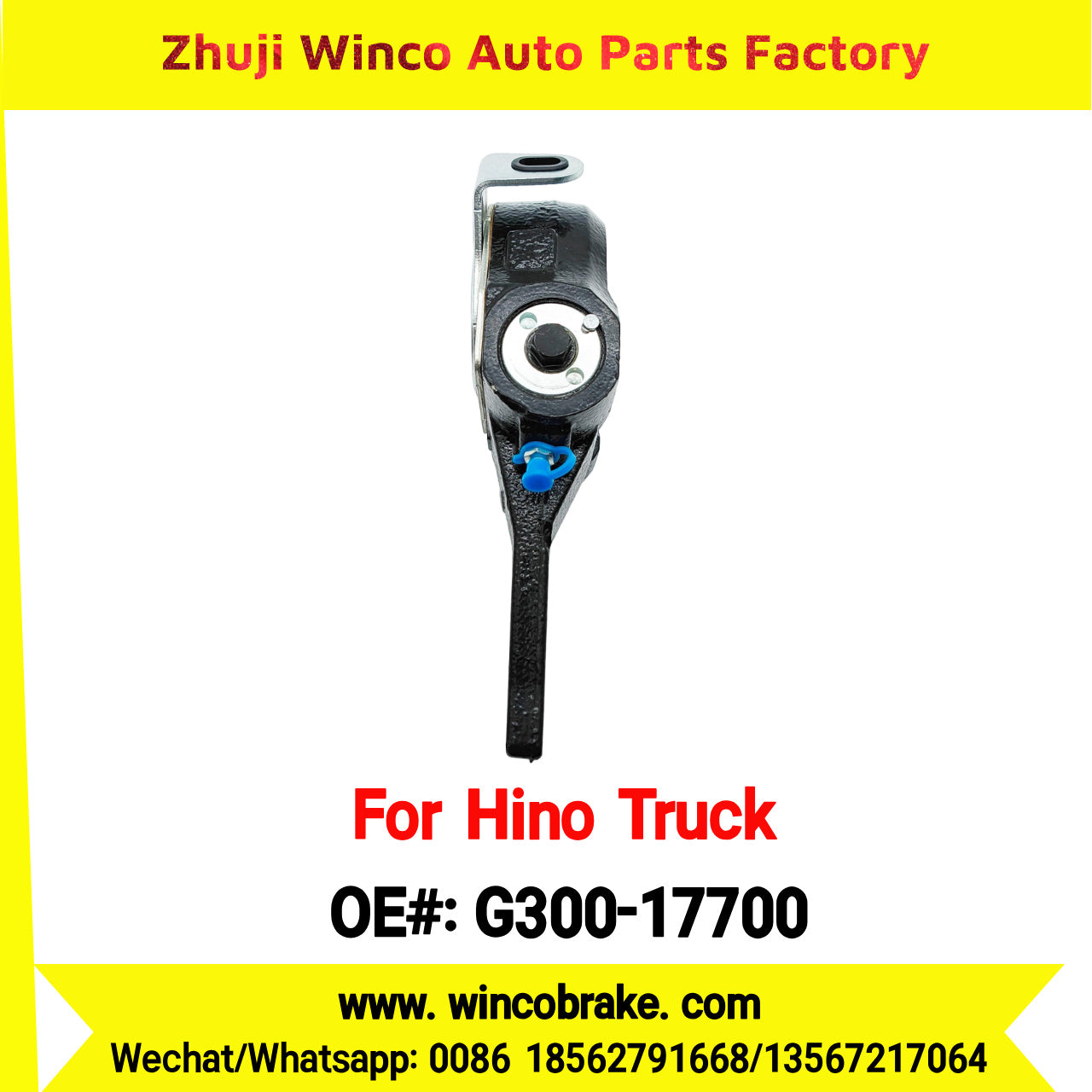 Winco OEM G300-17700 Automatic Slack Adjuster Suit to Japanese HINO Truck 1 Hole 24 Teeth Spare Parts To Replace Haldex Slack Adjuster