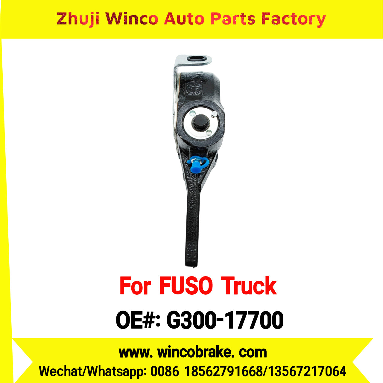 Winco OEM G300-17700 Automatic Slack Adjuster for Suit to FUSO Truck to Southeast Asia Market 1 Hole 24 Teeth