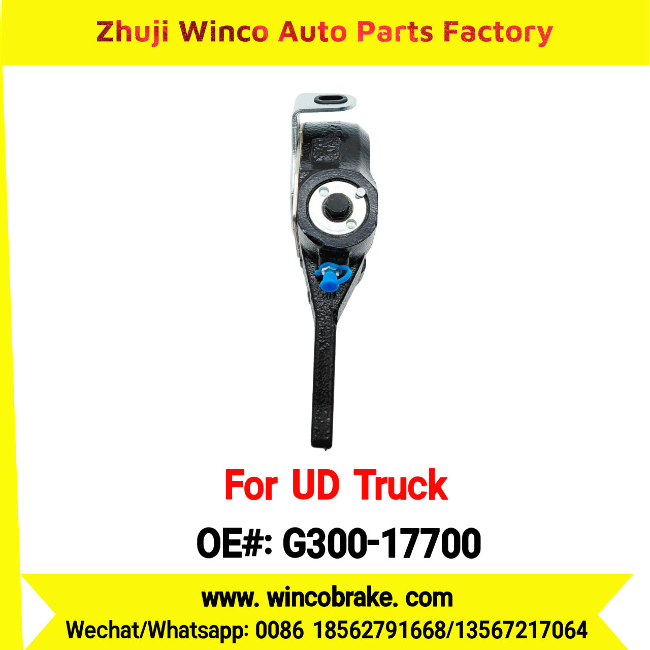 Winco OEM G300-17700 Automatic Slack Adjuster for Suit to UD Truck to Southeast Asia Market 1 Hole 24 Teeth