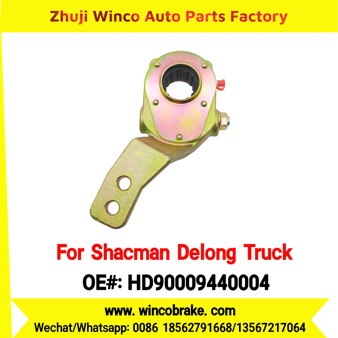 Winco OEM HD90009440004 Manual Slack Adjuster for Suit to Front Shacman Delong N3000 Truck Spare Parts RH 14 Teeth