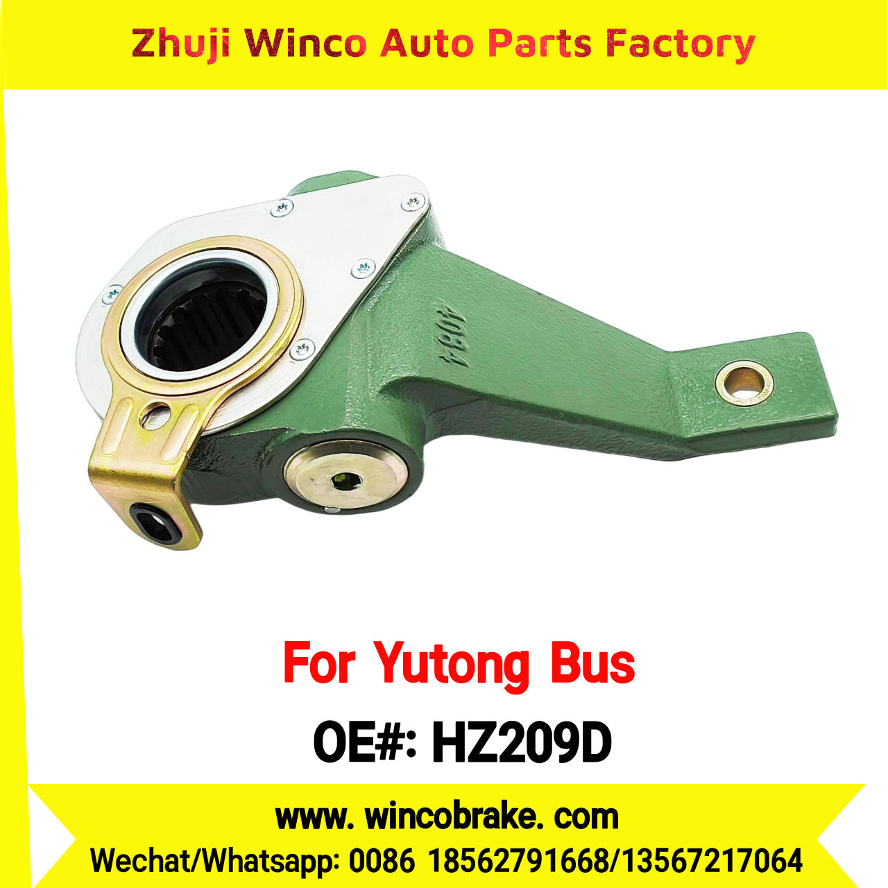 Winco OEM HZ209D Automatic Slack Adjuster TO FIT YUTONG BUS EQ Series 14 Teeth