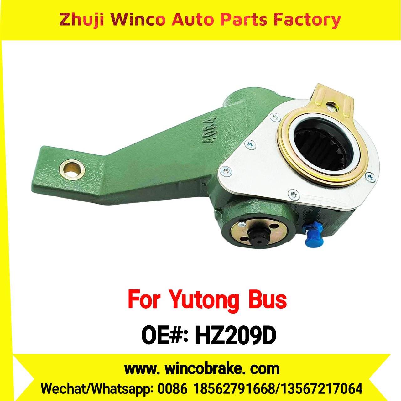 Winco OEM HZ209D Automatic Slack Adjuster TO FIT YUTONG BUS EQ Series 14 Teeth