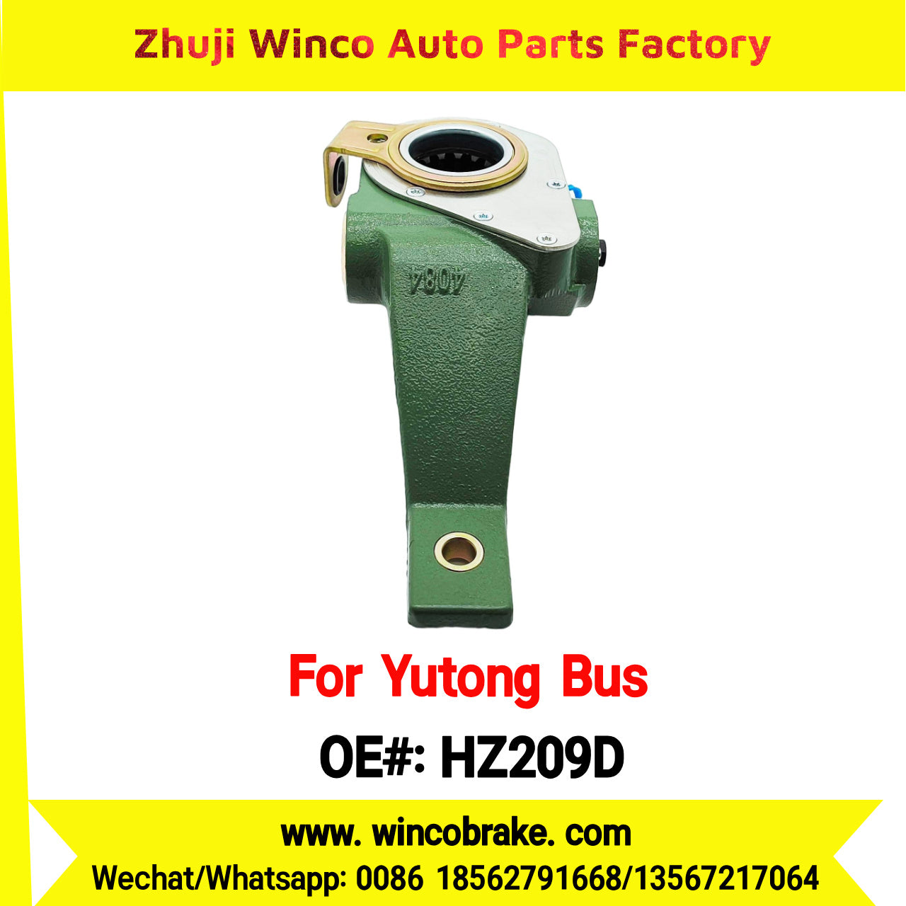 Winco OEM HZ209D Automatic Slack Adjuster TO FIT YUTONG BUS EQ Series 14 Teeth