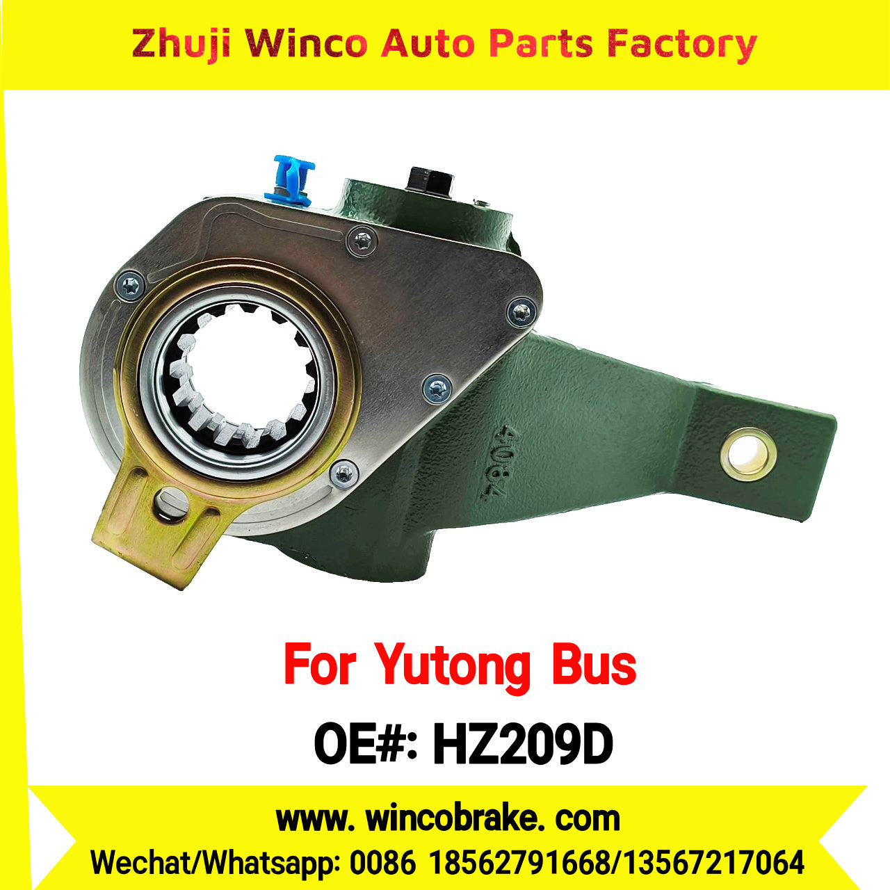 Winco OEM HZ209D Automatic Slack Adjuster TO FIT YUTONG BUS EQ Series 14 Teeth
